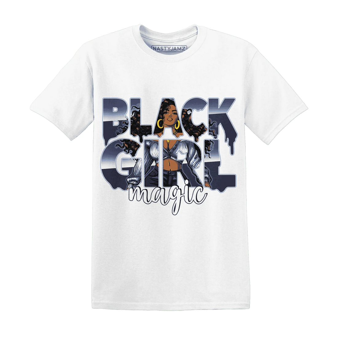 Midnight-Navy-5s-T-Shirt-Match-Black-Girl-Magic