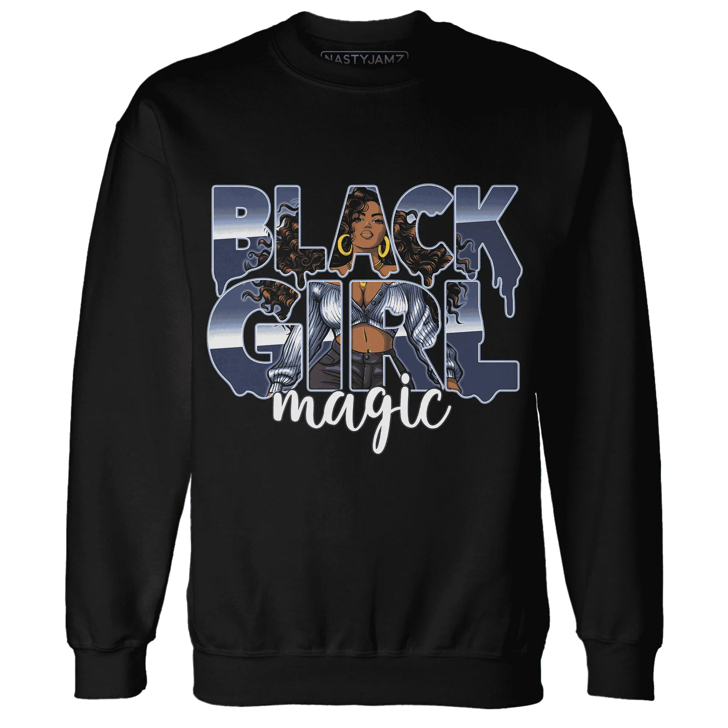 Midnight-Navy-5s-Sweatshirt-Match-Black-Girl-Magic