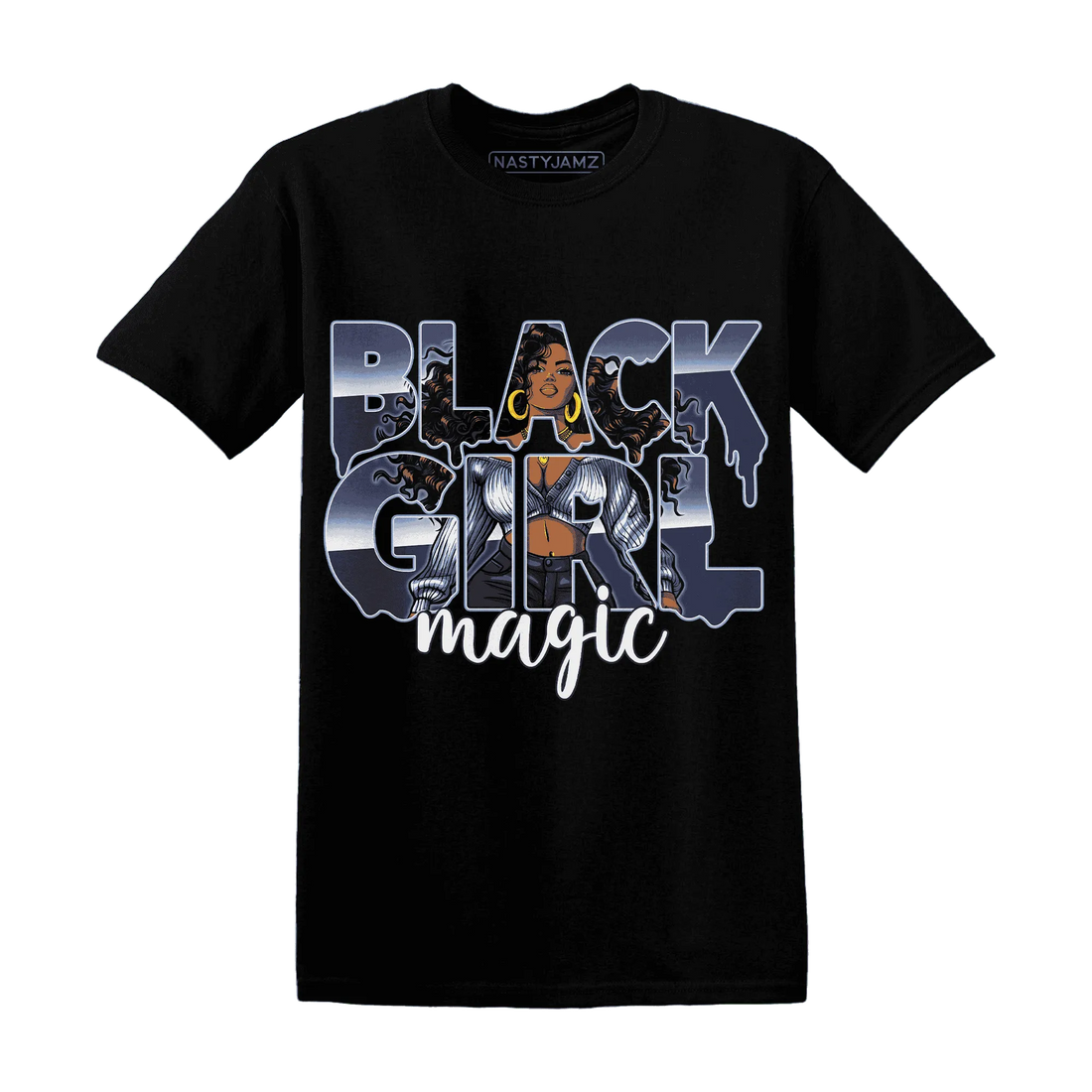 Midnight-Navy-5s-T-Shirt-Match-Black-Girl-Magic