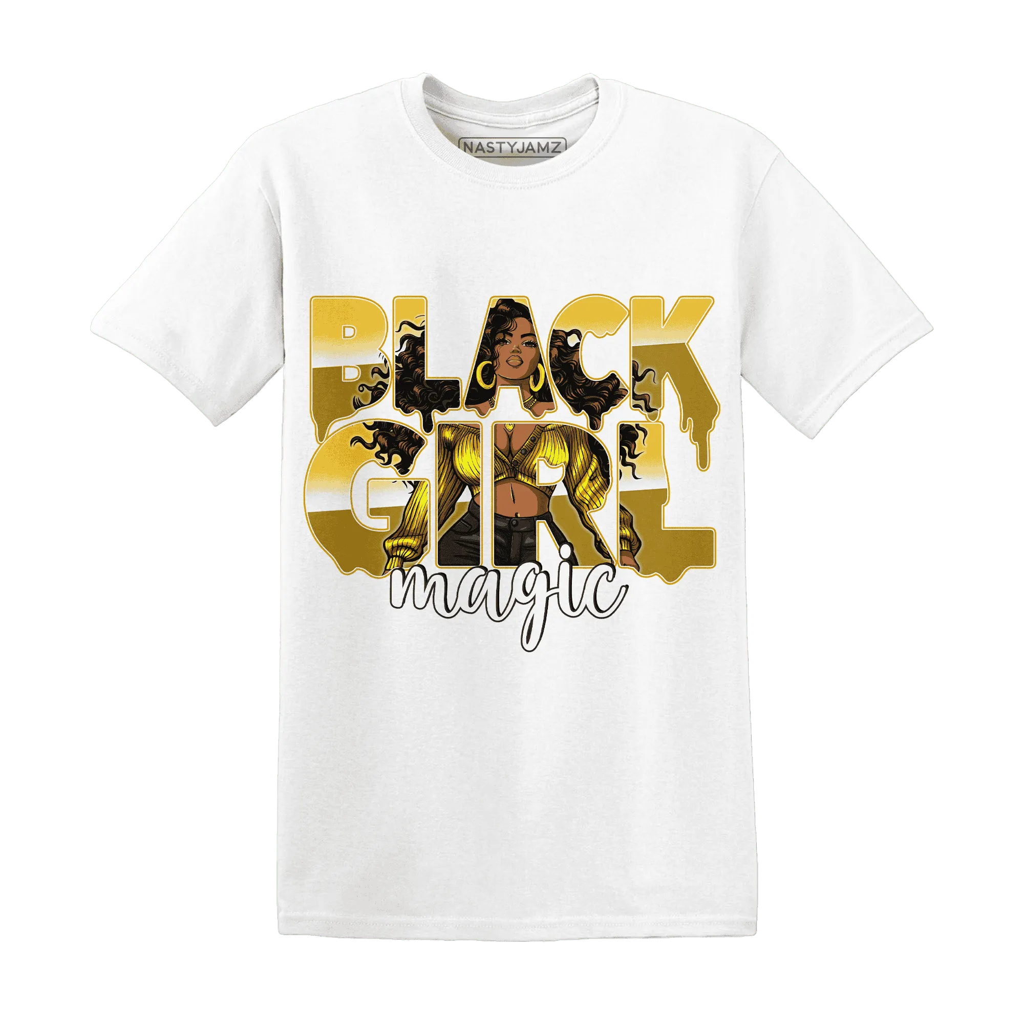 Yellow-Ochre-6s-T-Shirt-Match-Black-Girl-Magic