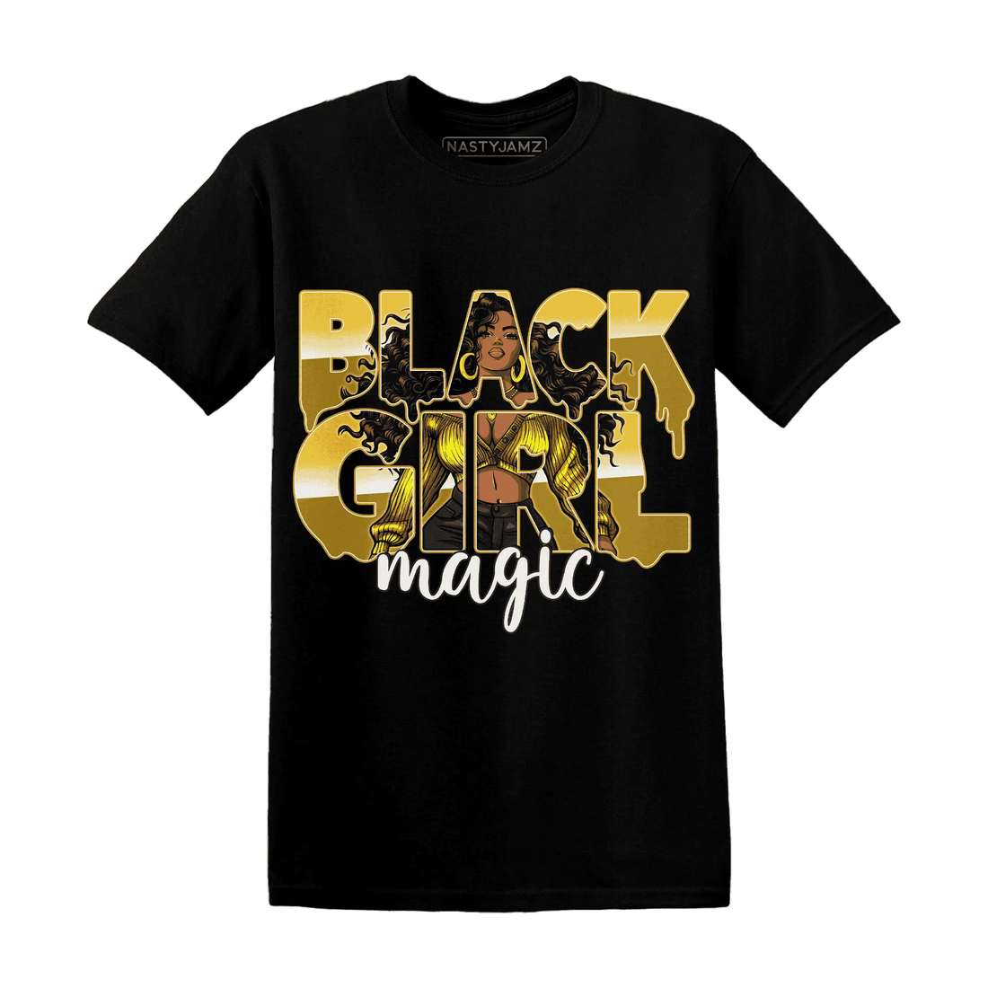 Yellow-Ochre-6s-T-Shirt-Match-Black-Girl-Magic