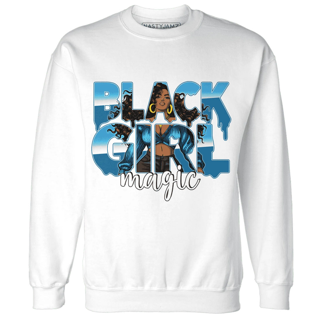 Powder-Blue-9s-Sweatshirt-Match-Black-Girl-Magic