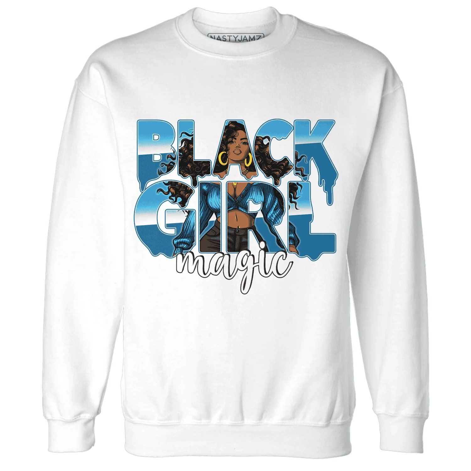 Powder-Blue-9s-Sweatshirt-Match-Black-Girl-Magic