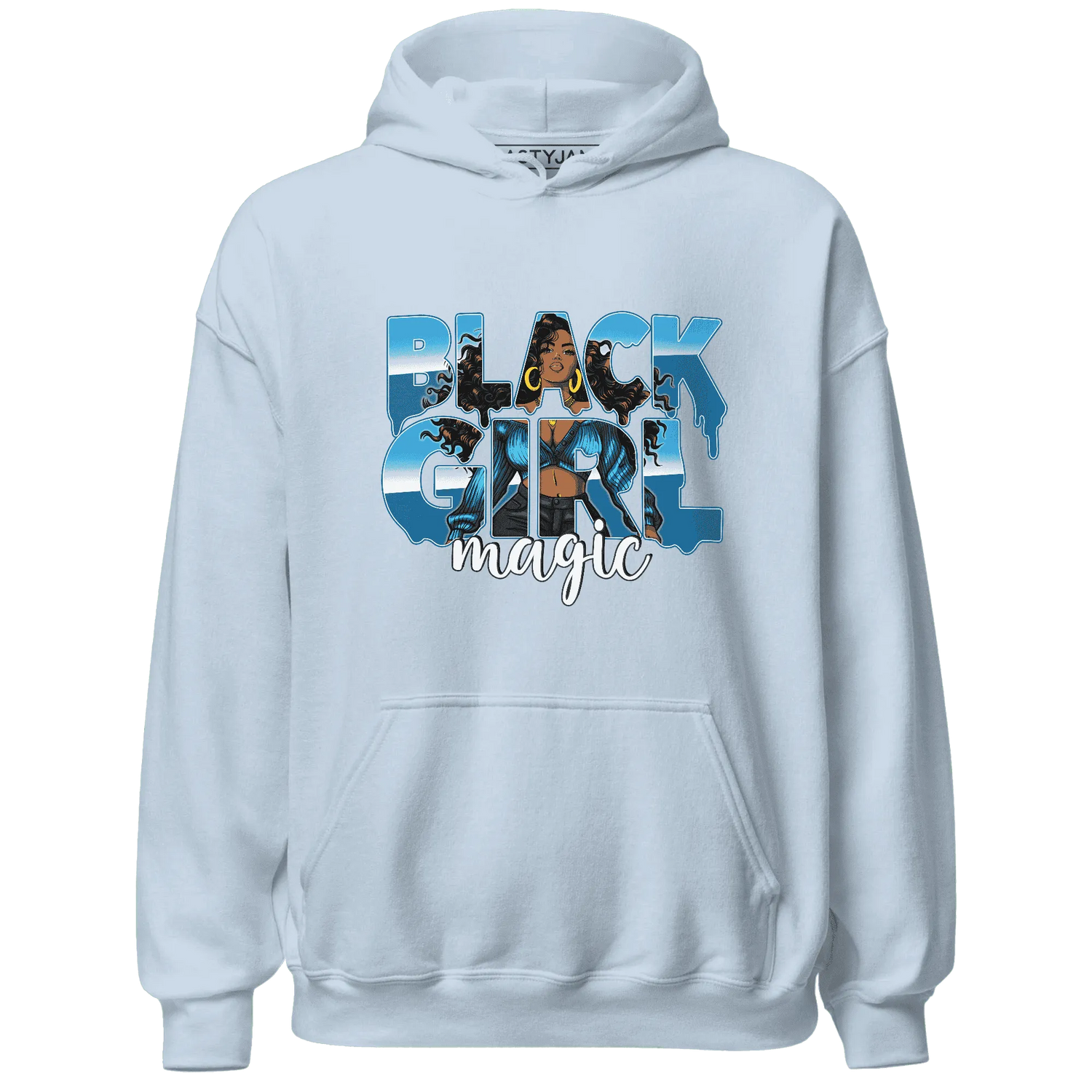 Powder-Blue-9s-Hoodie-Match-Black-Girl-Magic