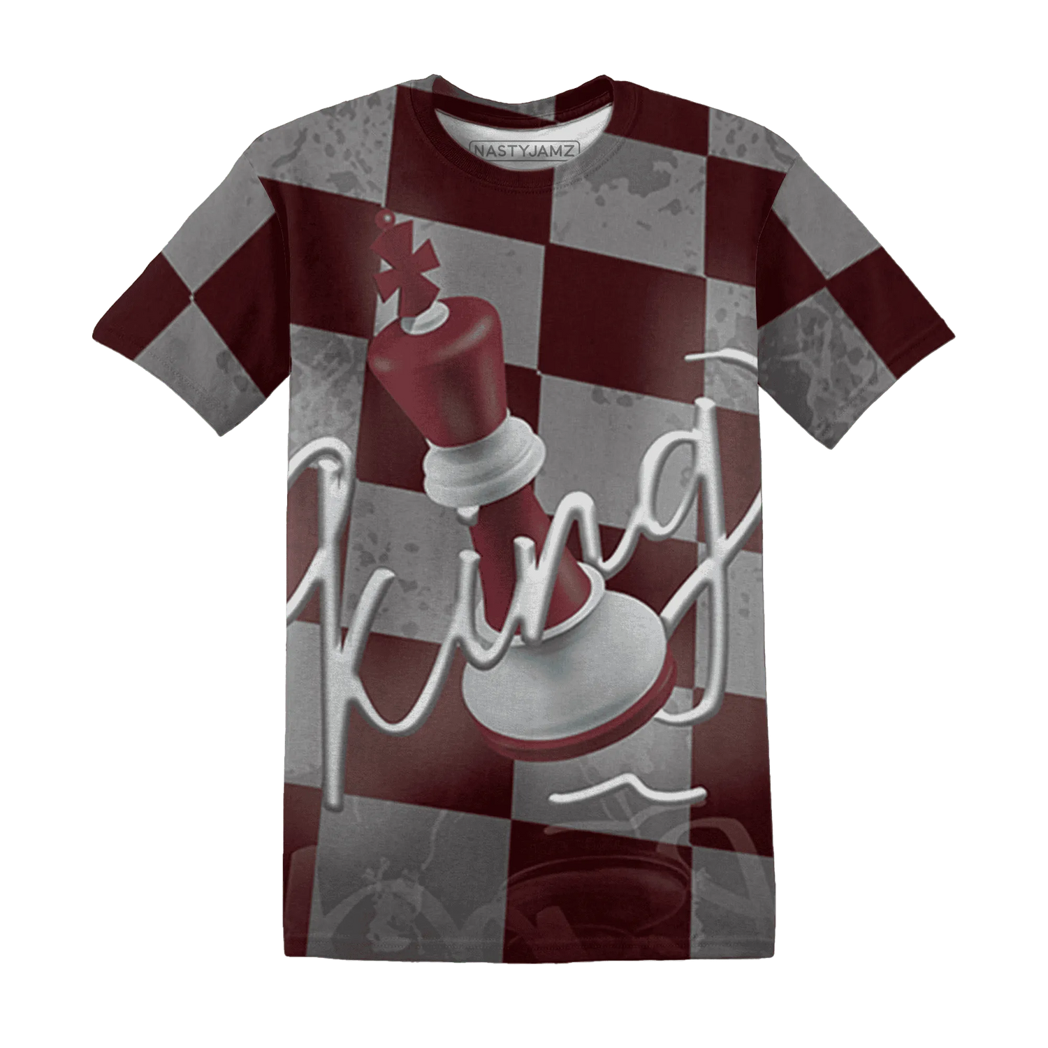 High-White-Team-Red-1s-T-Shirt-Match-Black-King-3D