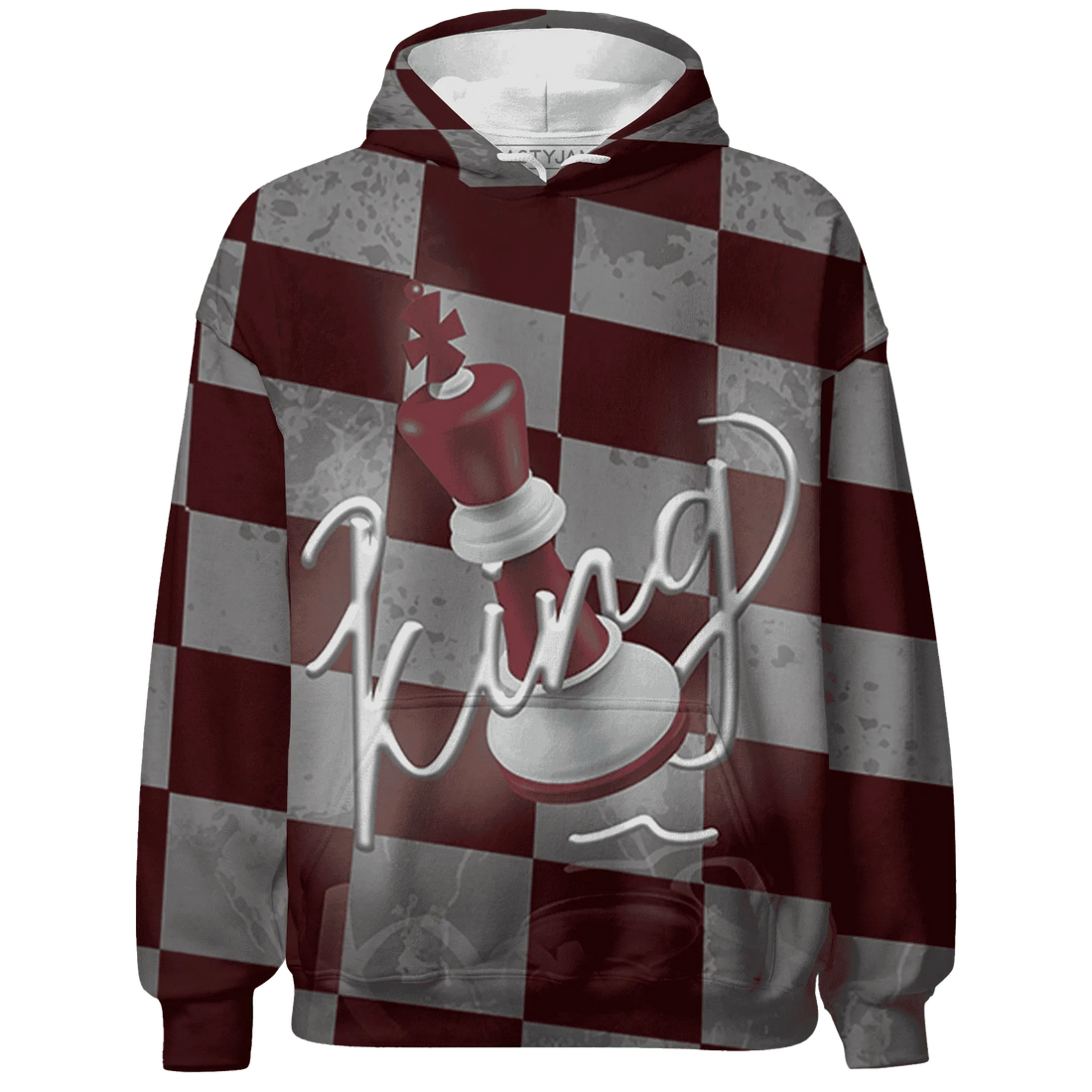 High-White-Team-Red-1s-Hoodie-Match-Black-King-3D