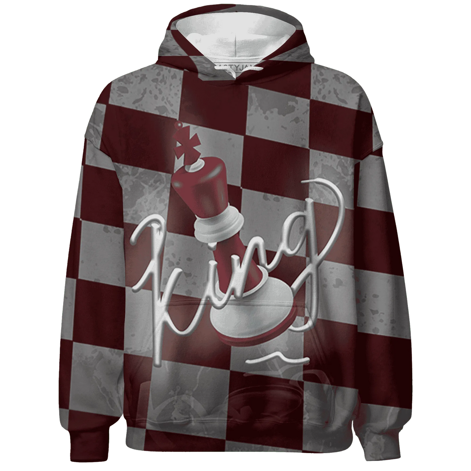 High-White-Team-Red-1s-Hoodie-Match-Black-King-3D