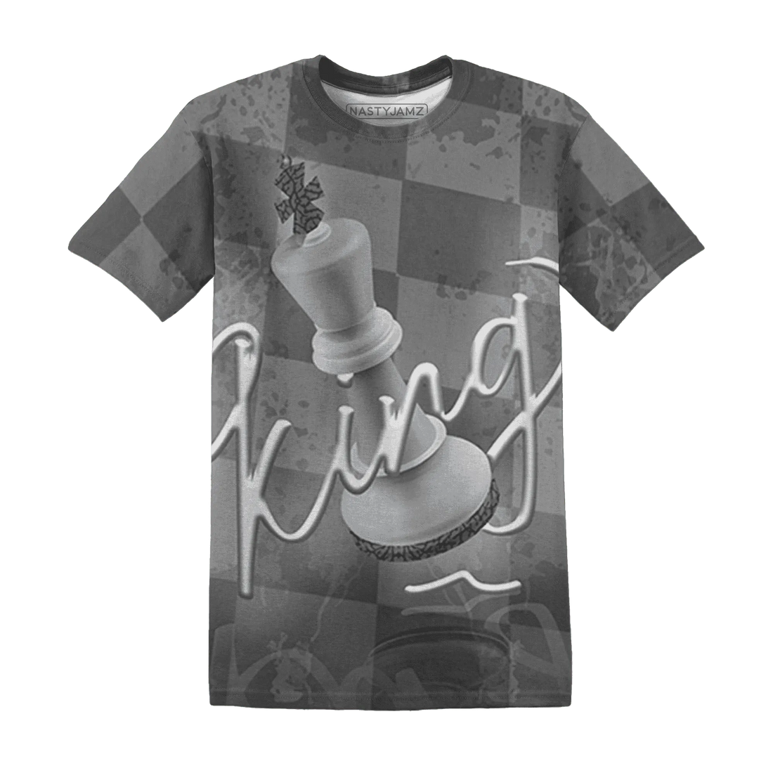 Cement-Grey-3s-T-Shirt-Match-Black-King-3D