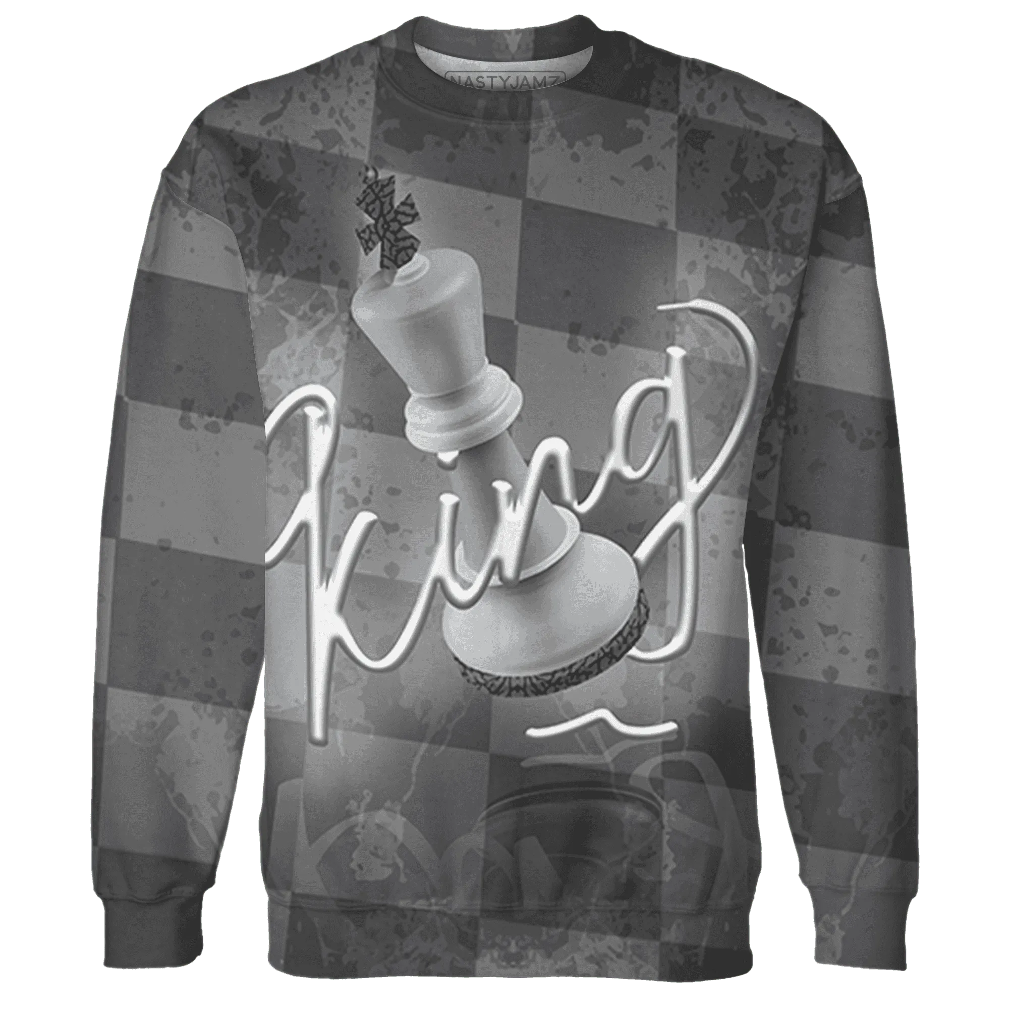 Cement-Grey-3s-Sweatshirt-Match-Black-King-3D