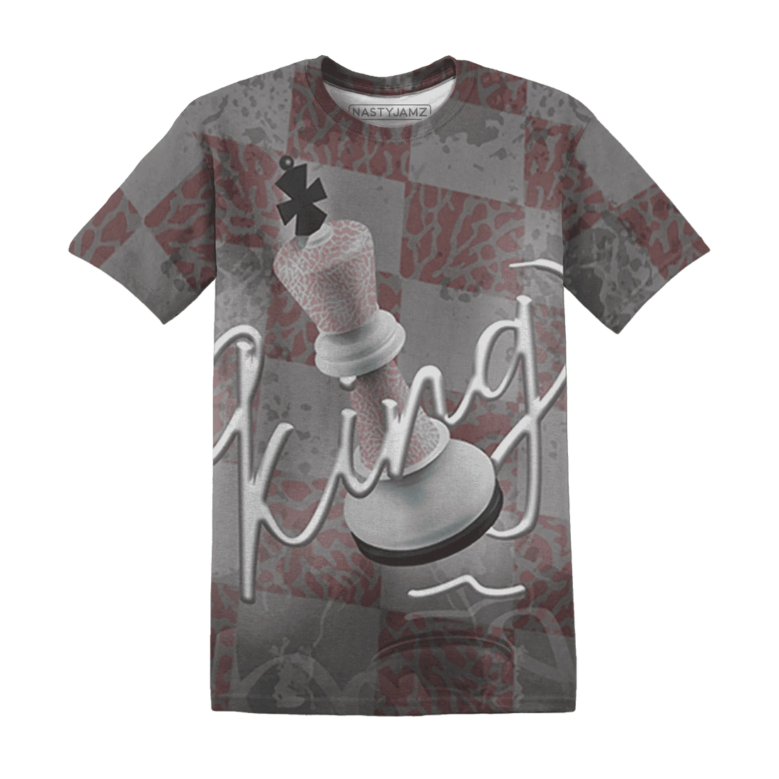 Red-Stardust-3s-T-Shirt-Match-Black-King-3D