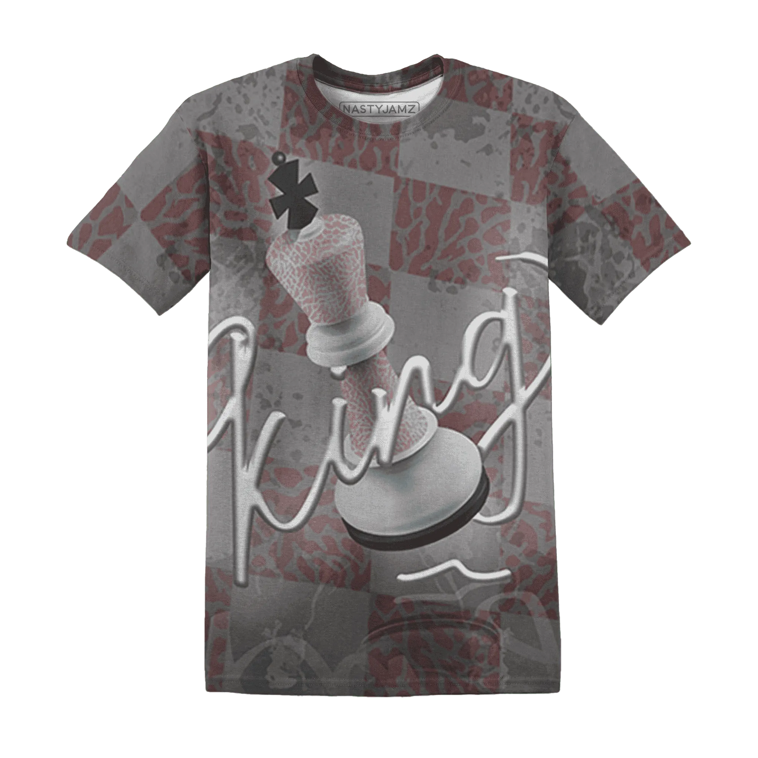 Red-Stardust-3s-T-Shirt-Match-Black-King-3D