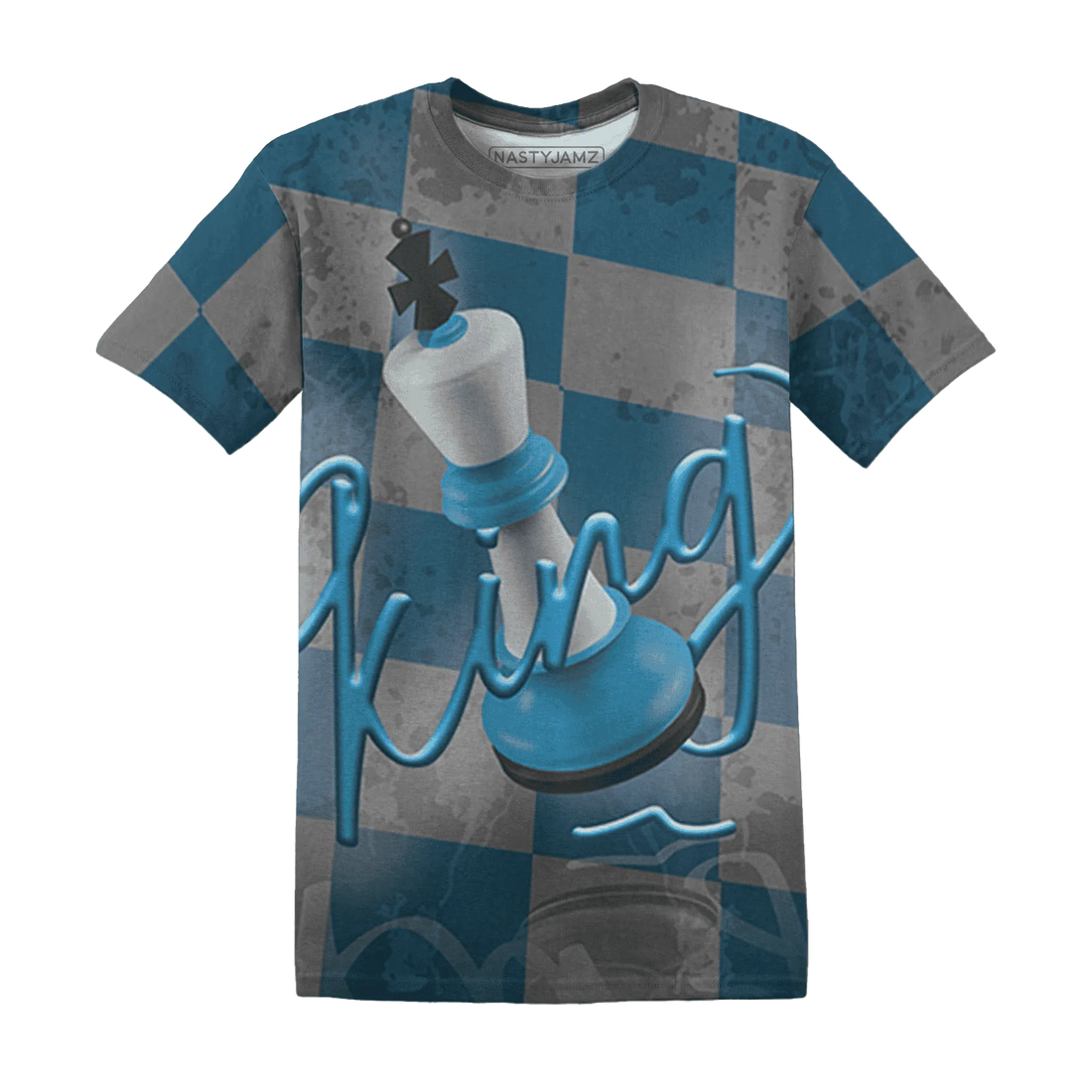 Powder-Blue-9s-T-Shirt-Match-Black-King-3D