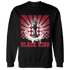 Retro Red Taxi 12s Sweatshirt Match Black King Collection - NastyJamz