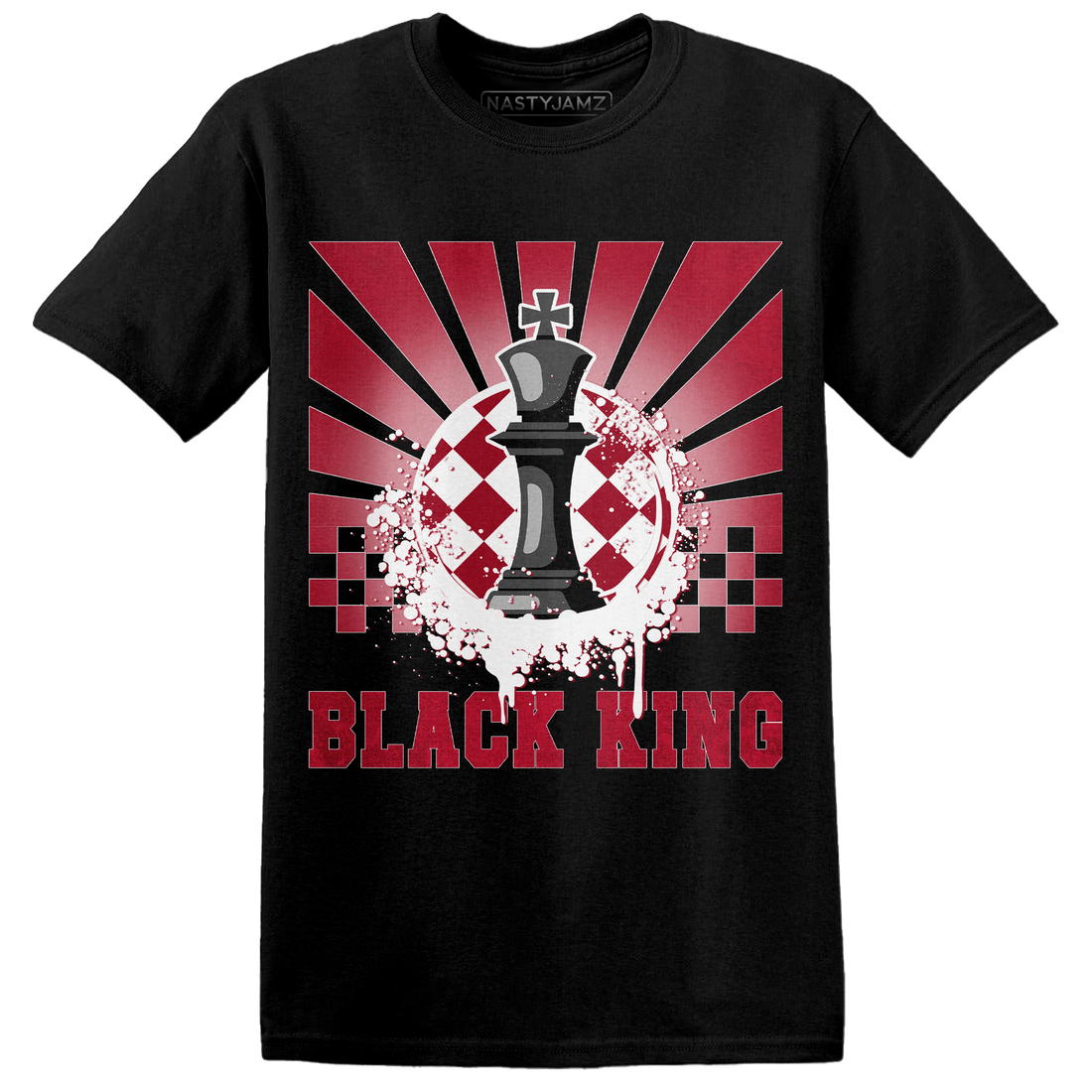 Retro Red Taxi 12s T Shirt Match Black King Collection - NastyJamz