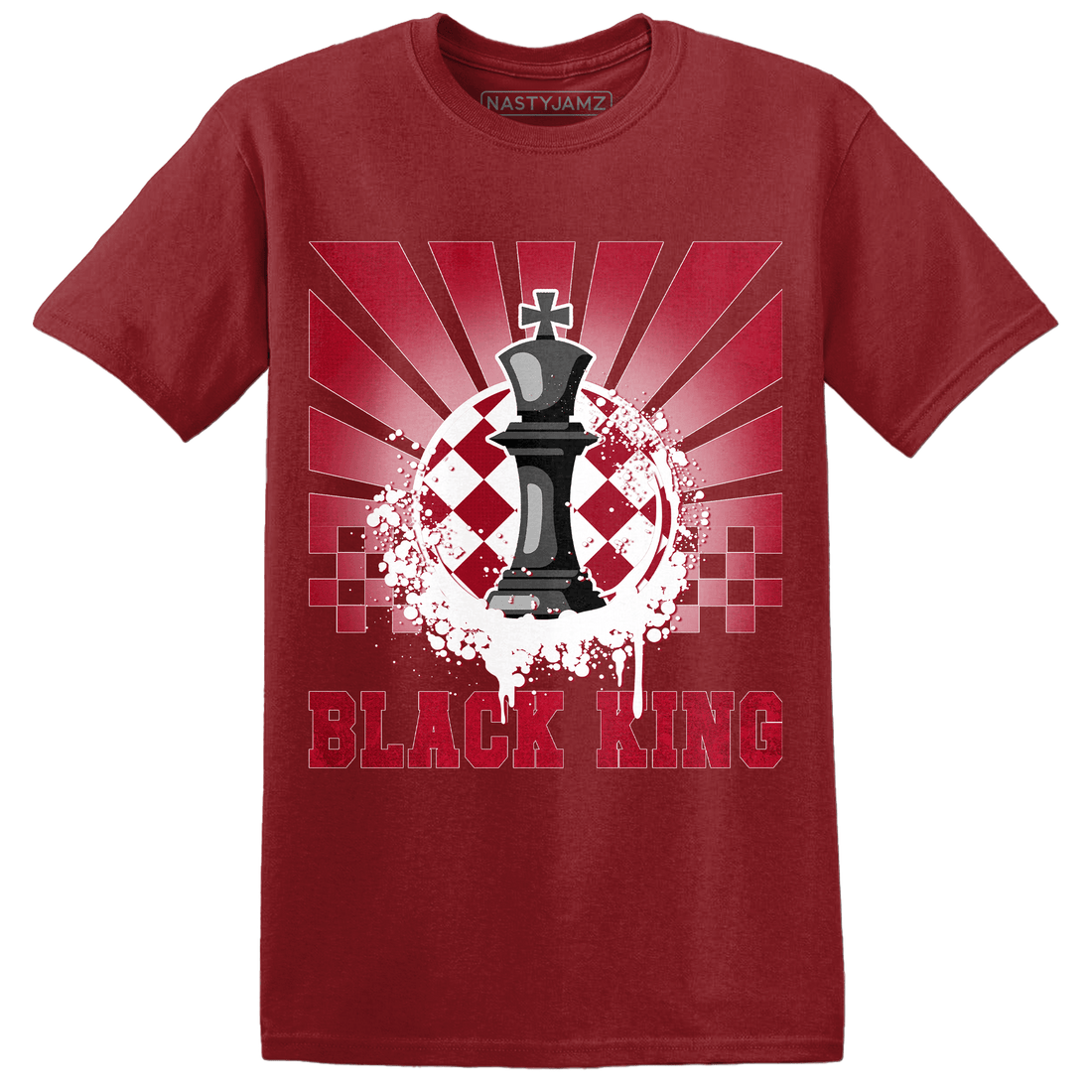 Retro Red Taxi 12s T Shirt Match Black King Collection - NastyJamz