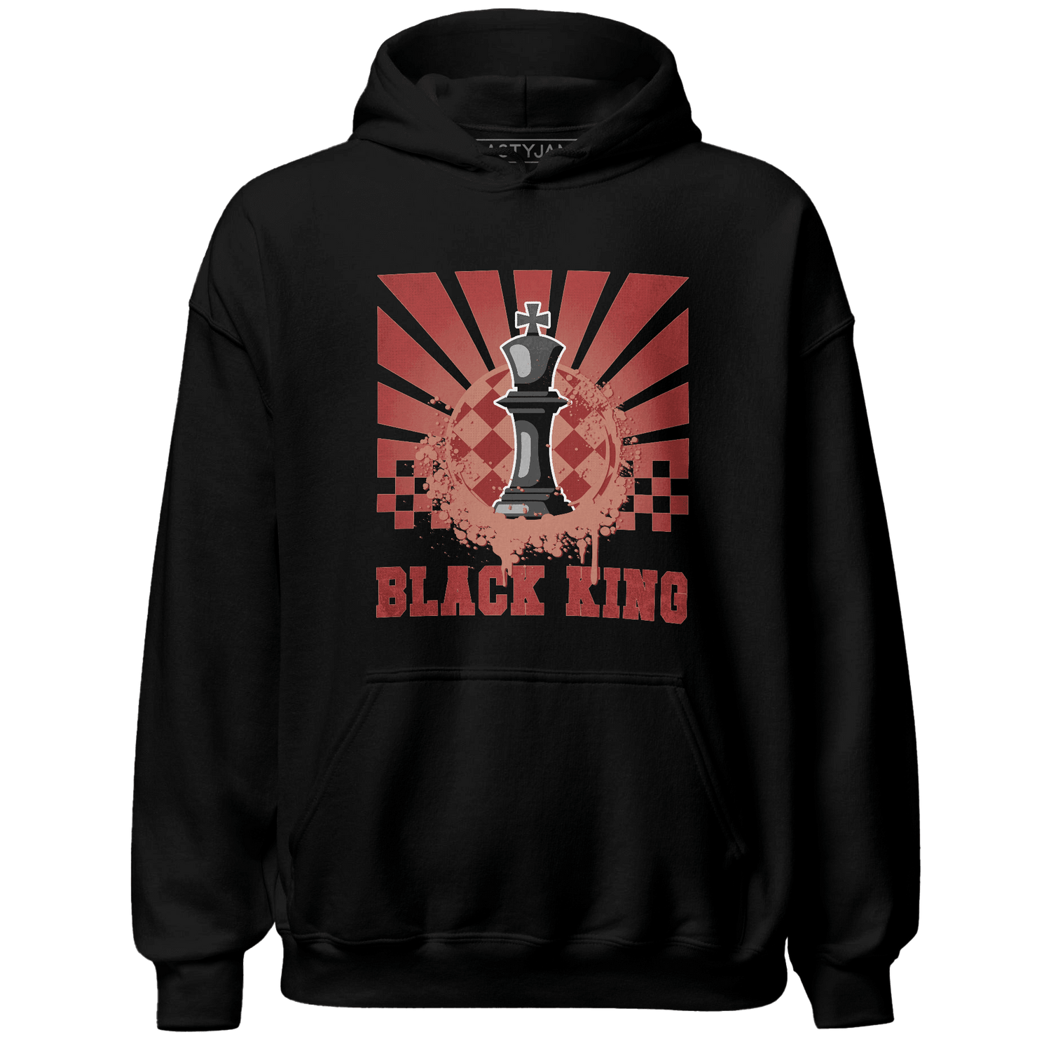 Dune Red 13s Hoodie Match Black King Collection - NastyJamz