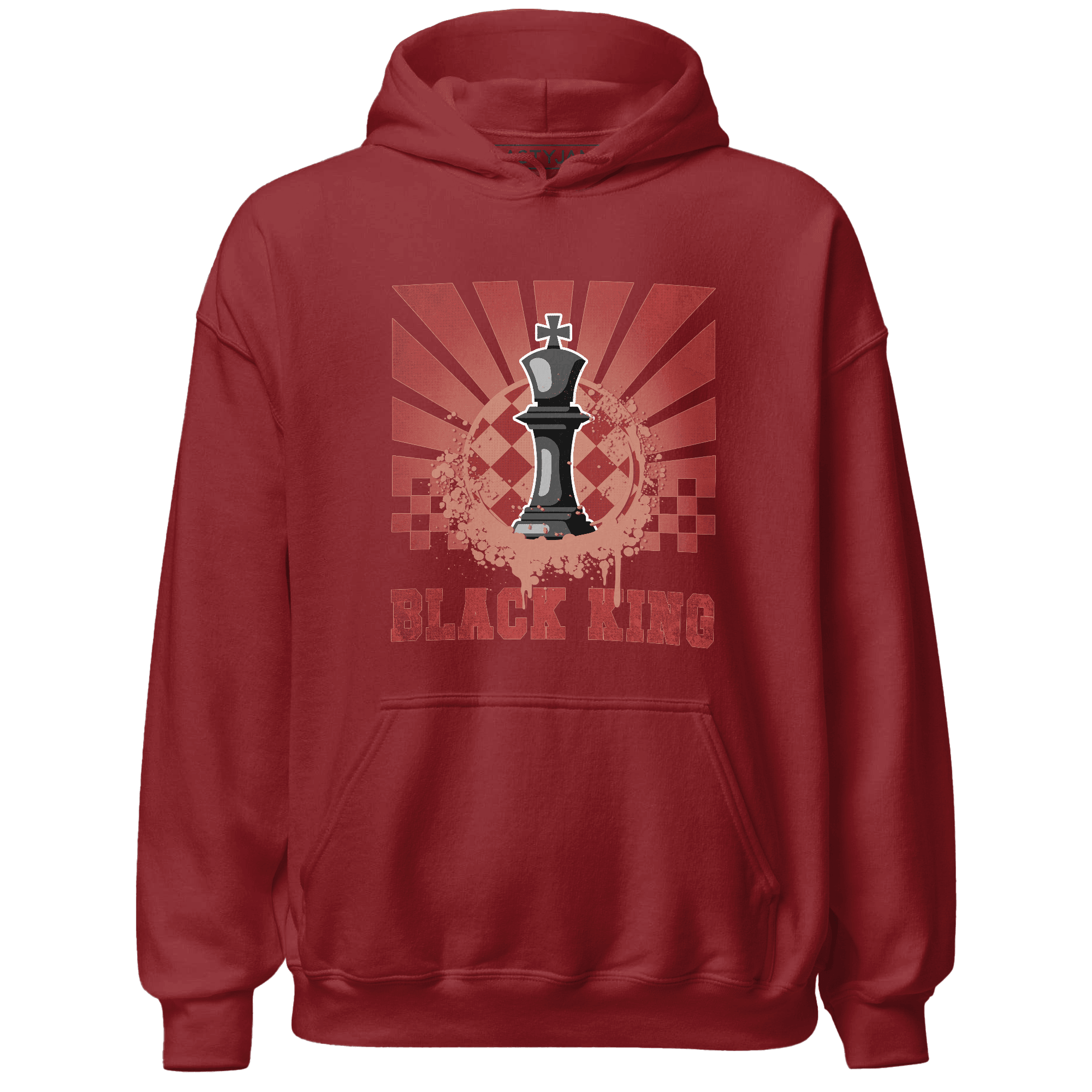 Dune Red 13s Hoodie Match Black King Collection - NastyJamz