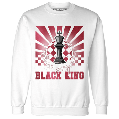 High 85 Metallic Burgundy 1s Sweatshirt Match Black King Collection - NastyJamz