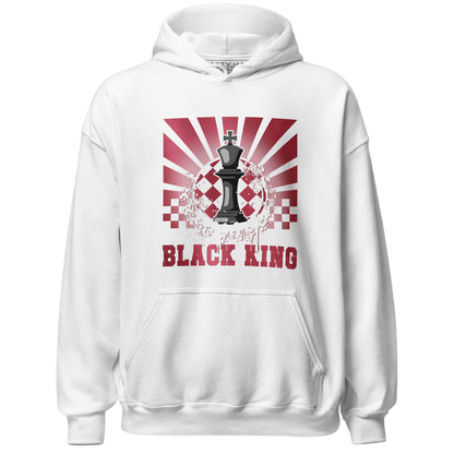 High 85 Metallic Burgundy 1s Hoodie Match Black King Collection - NastyJamz