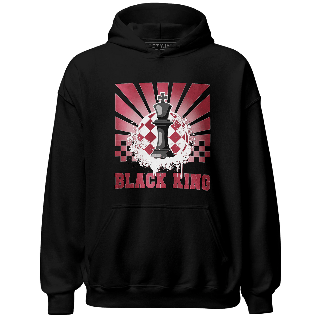 High 85 Metallic Burgundy 1s Hoodie Match Black King Collection - NastyJamz