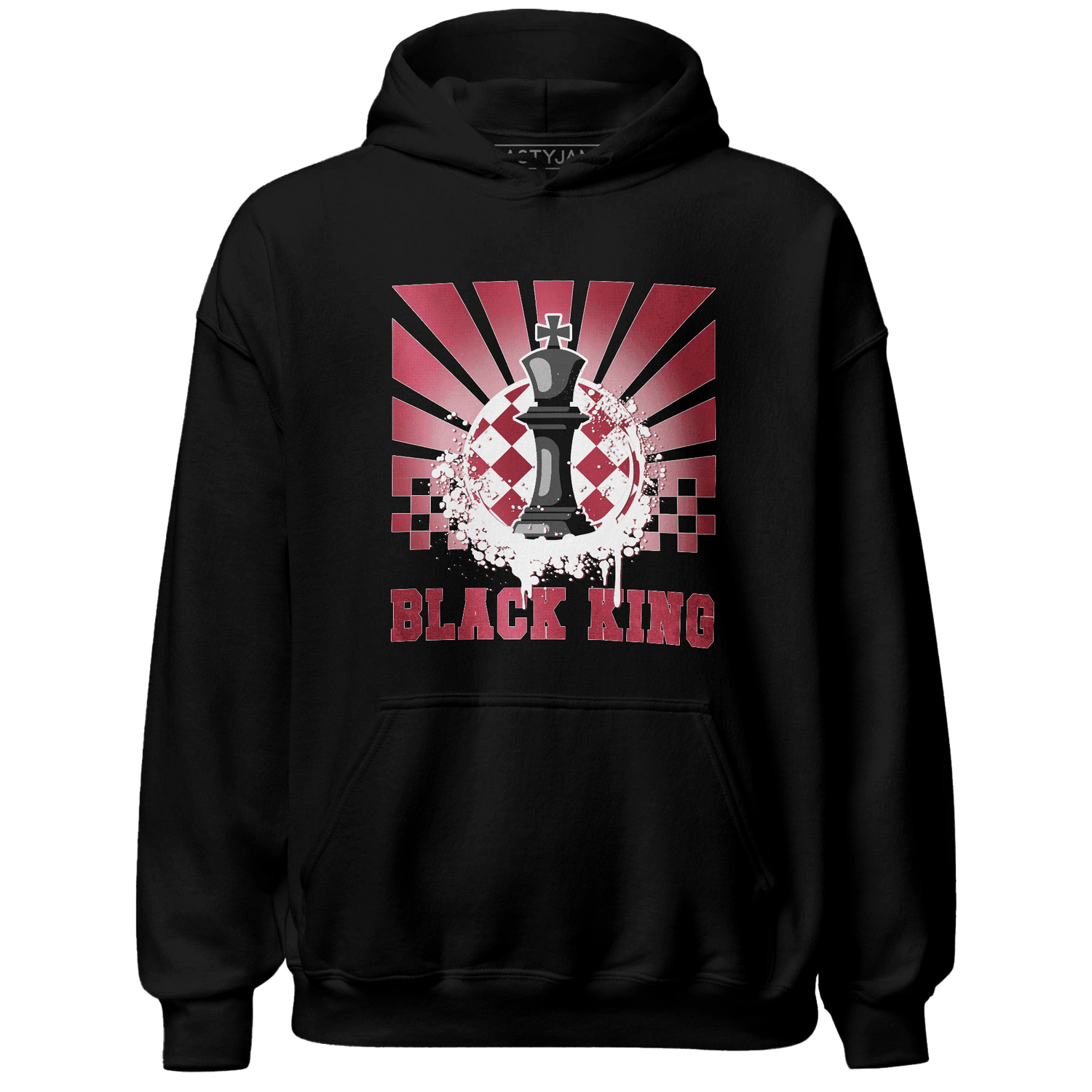 High 85 Metallic Burgundy 1s Hoodie Match Black King Collection - NastyJamz