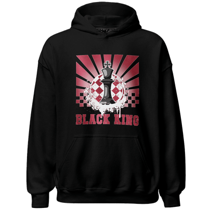 High 85 Metallic Burgundy 1s Hoodie Match Black King Collection - NastyJamz