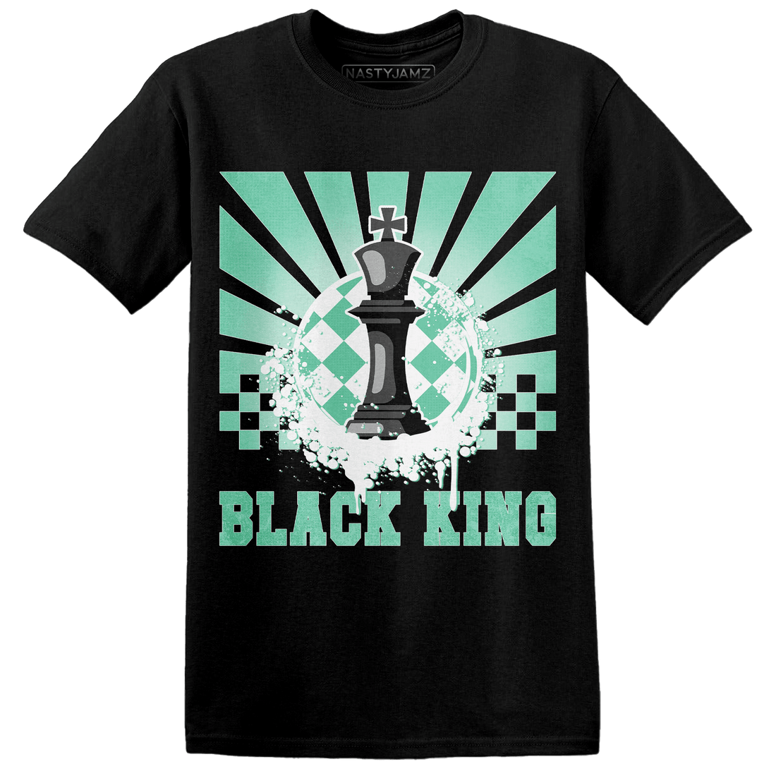 High OG Green Glow 1s T Shirt Match Black King Collection - NastyJamz