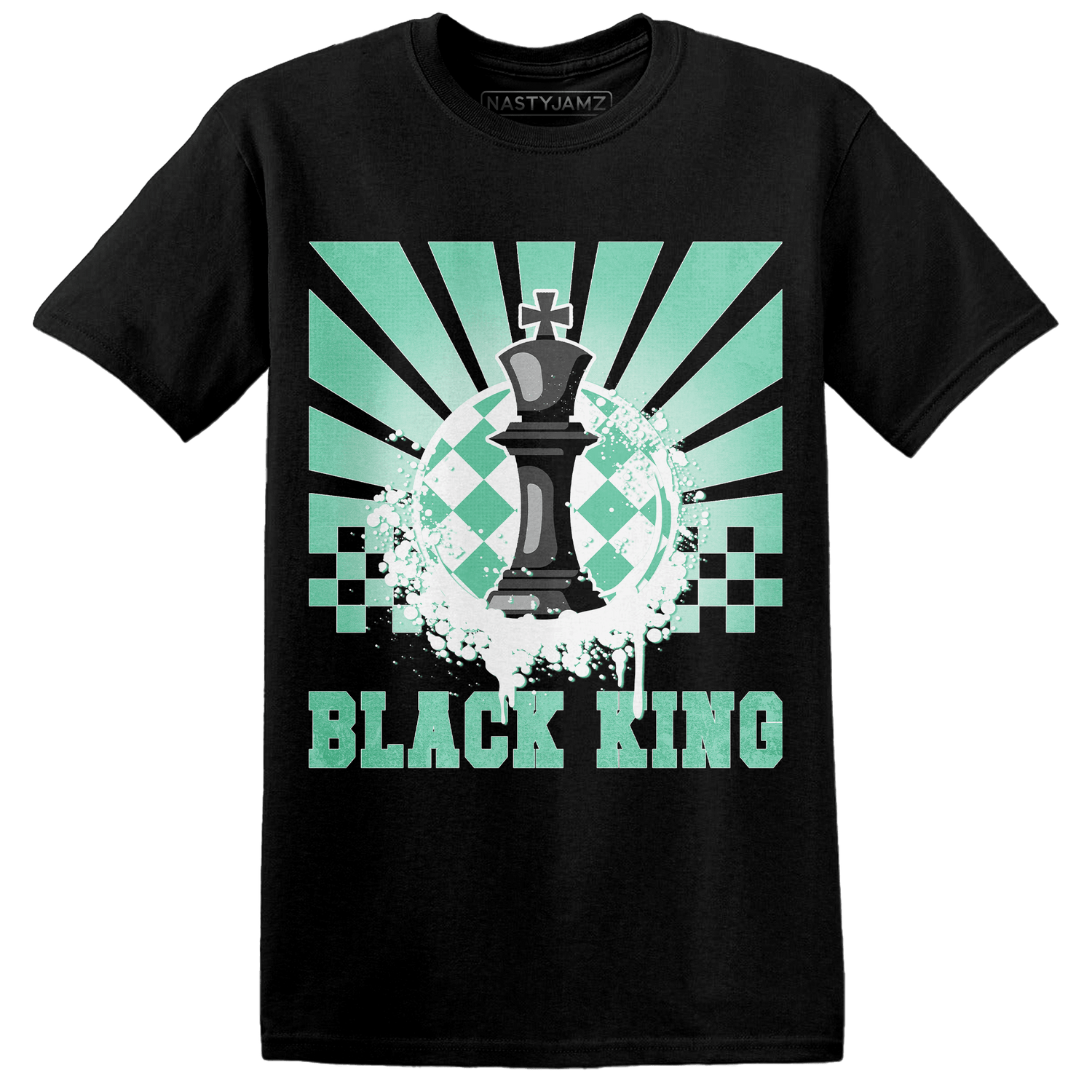 High OG Green Glow 1s T Shirt Match Black King Collection - NastyJamz