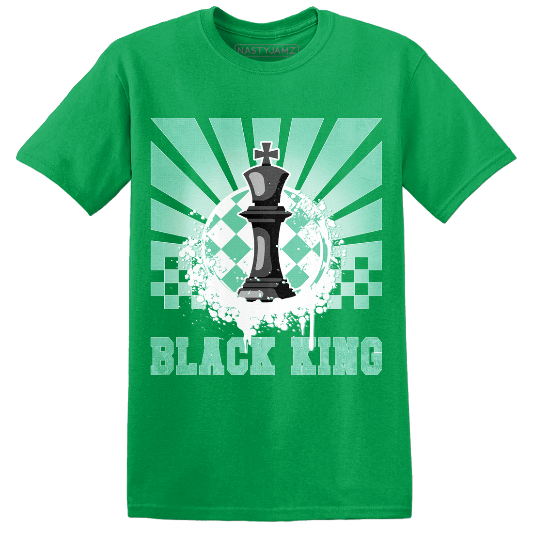 High OG Green Glow 1s T Shirt Match Black King Collection - NastyJamz