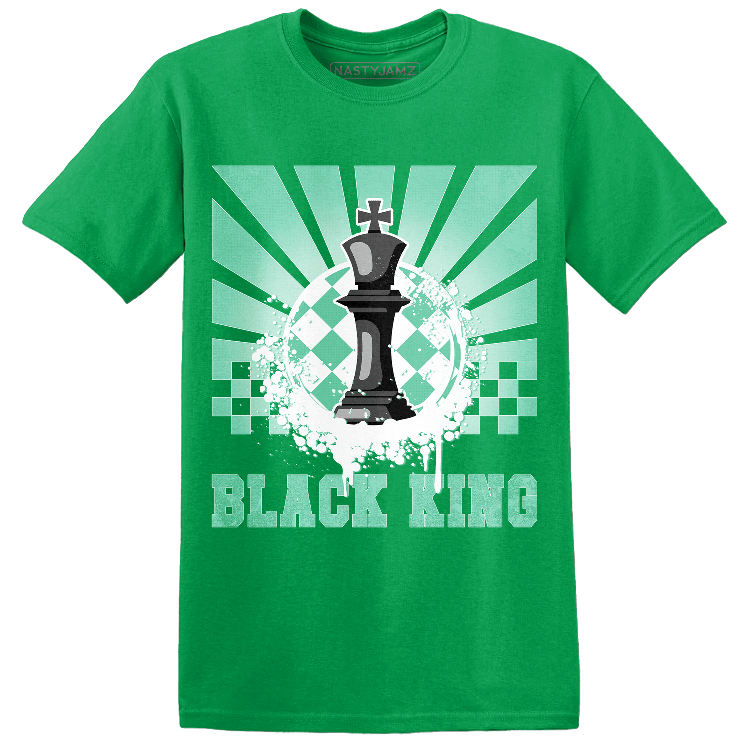 High OG Green Glow 1s T Shirt Match Black King Collection - NastyJamz