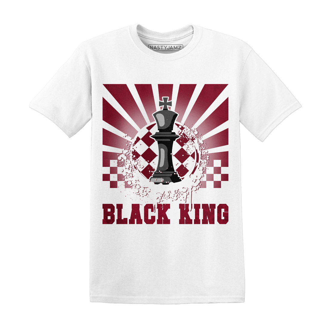 High White Team Red 1s T Shirt Match Black King Collection - NastyJamz
