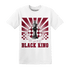 High White Team Red 1s T Shirt Match Black King Collection - NastyJamz