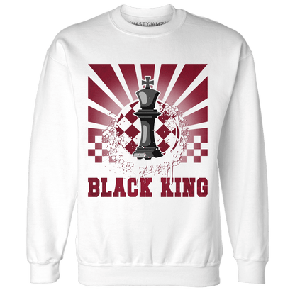 High White Team Red 1s Sweatshirt Match Black King Collection - NastyJamz