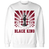 High White Team Red 1s Sweatshirt Match Black King Collection - NastyJamz
