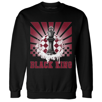 High White Team Red 1s Sweatshirt Match Black King Collection - NastyJamz