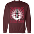 High White Team Red 1s Sweatshirt Match Black King Collection - NastyJamz