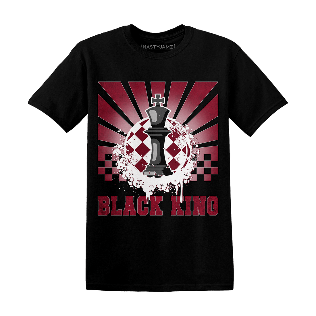 High White Team Red 1s T Shirt Match Black King Collection - NastyJamz