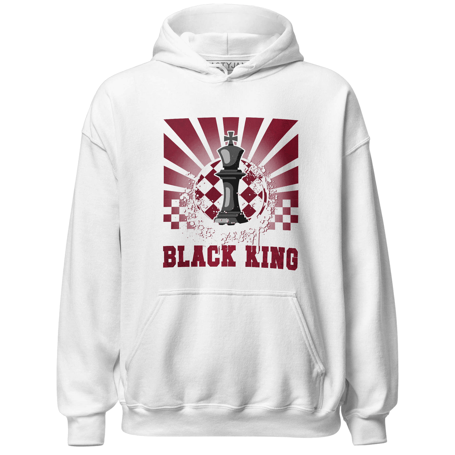 High White Team Red 1s Hoodie Match Black King Collection - NastyJamz