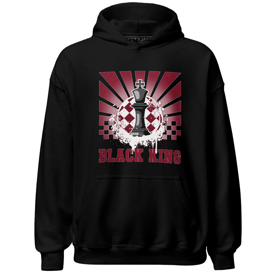 High White Team Red 1s Hoodie Match Black King Collection - NastyJamz