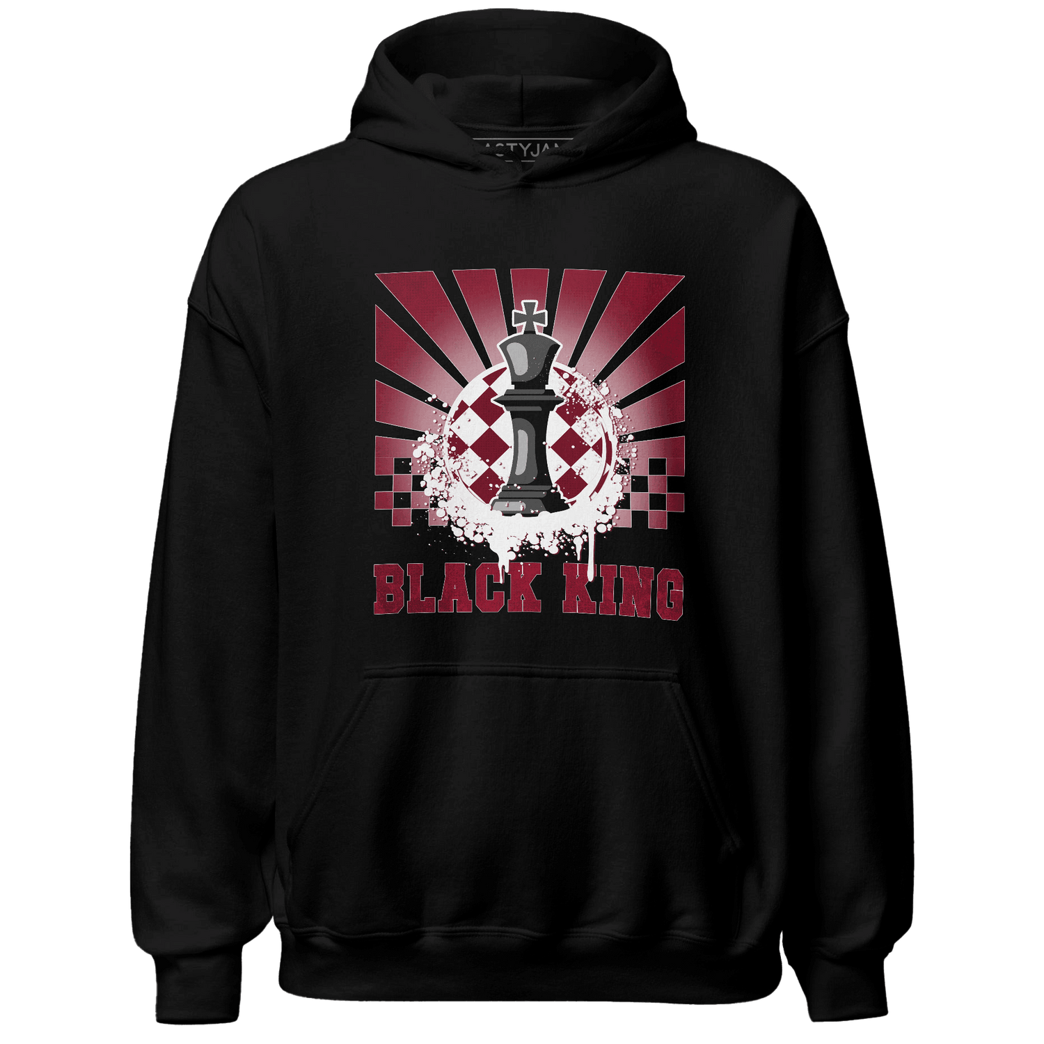 High White Team Red 1s Hoodie Match Black King Collection - NastyJamz