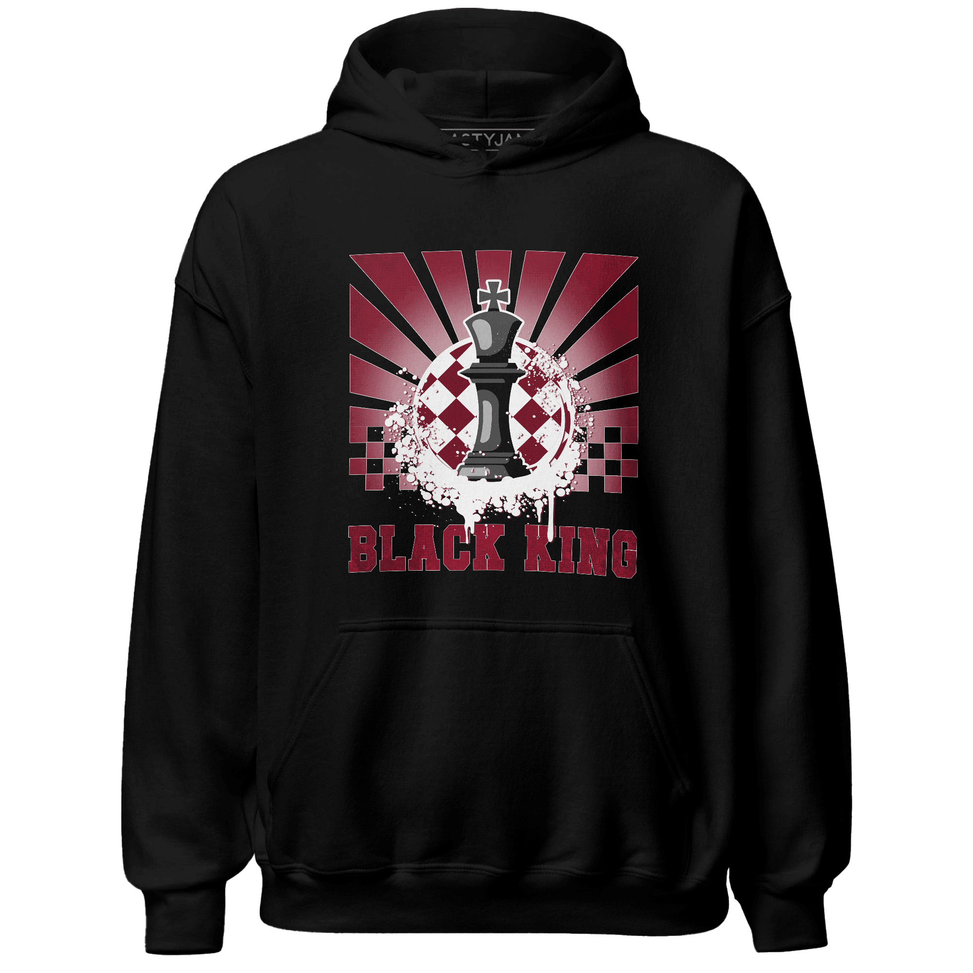 High White Team Red 1s Hoodie Match Black King Collection - NastyJamz