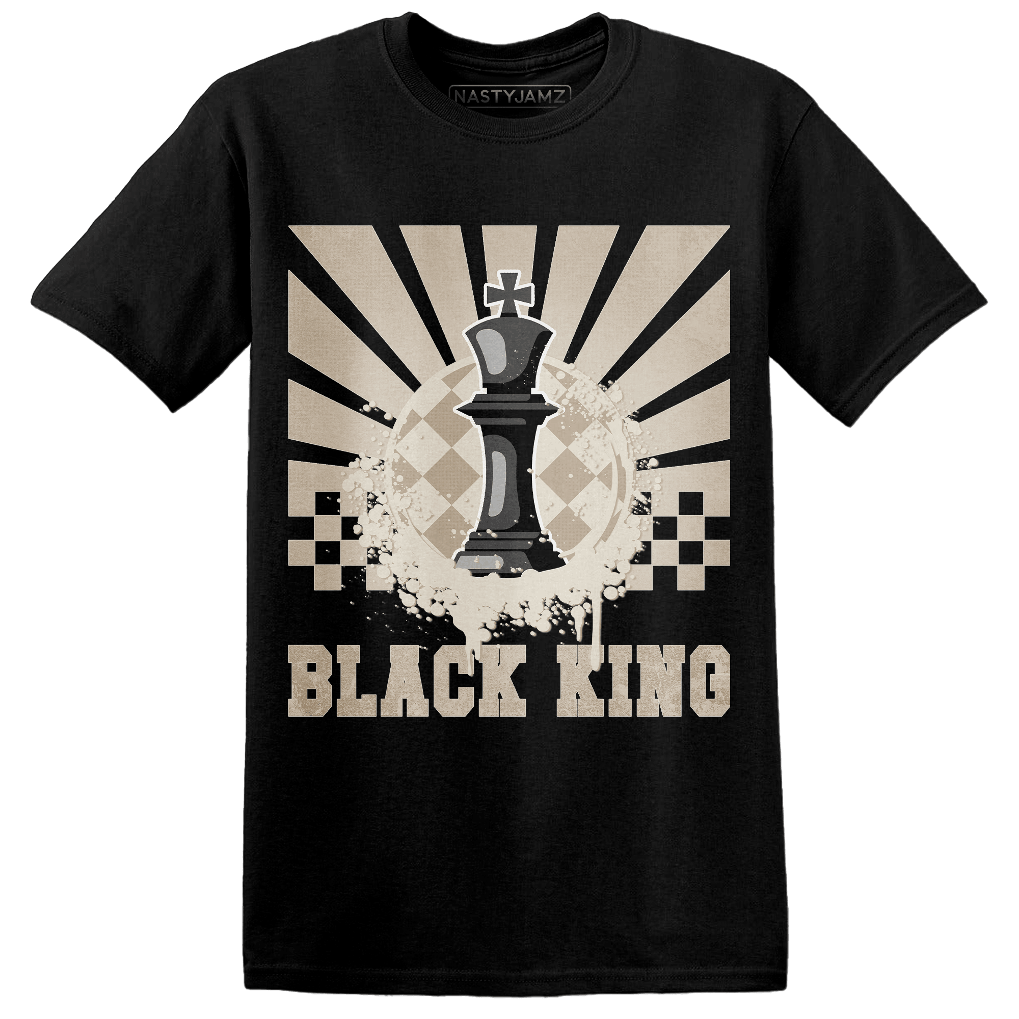 Latte 1s T Shirt Match Black King Collection - NastyJamz