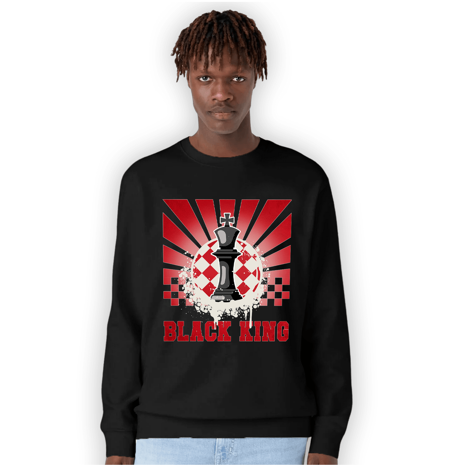 Low OG Trophy Room 1s Sweatshirt Match Black King Collection - NastyJamz