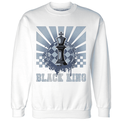 Mid Diffused Blue Grey 1s Sweatshirt Match Black King Collection - NastyJamz