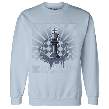 Mid Diffused Blue Grey 1s Sweatshirt Match Black King Collection - NastyJamz