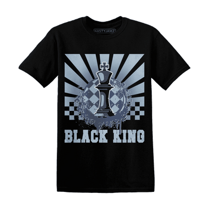 Mid Diffused Blue Grey 1s T Shirt Match Black King Collection - NastyJamz