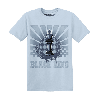 Mid Diffused Blue Grey 1s T Shirt Match Black King Collection - NastyJamz