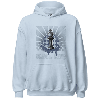 Mid Diffused Blue Grey 1s Hoodie Match Black King Collection - NastyJamz