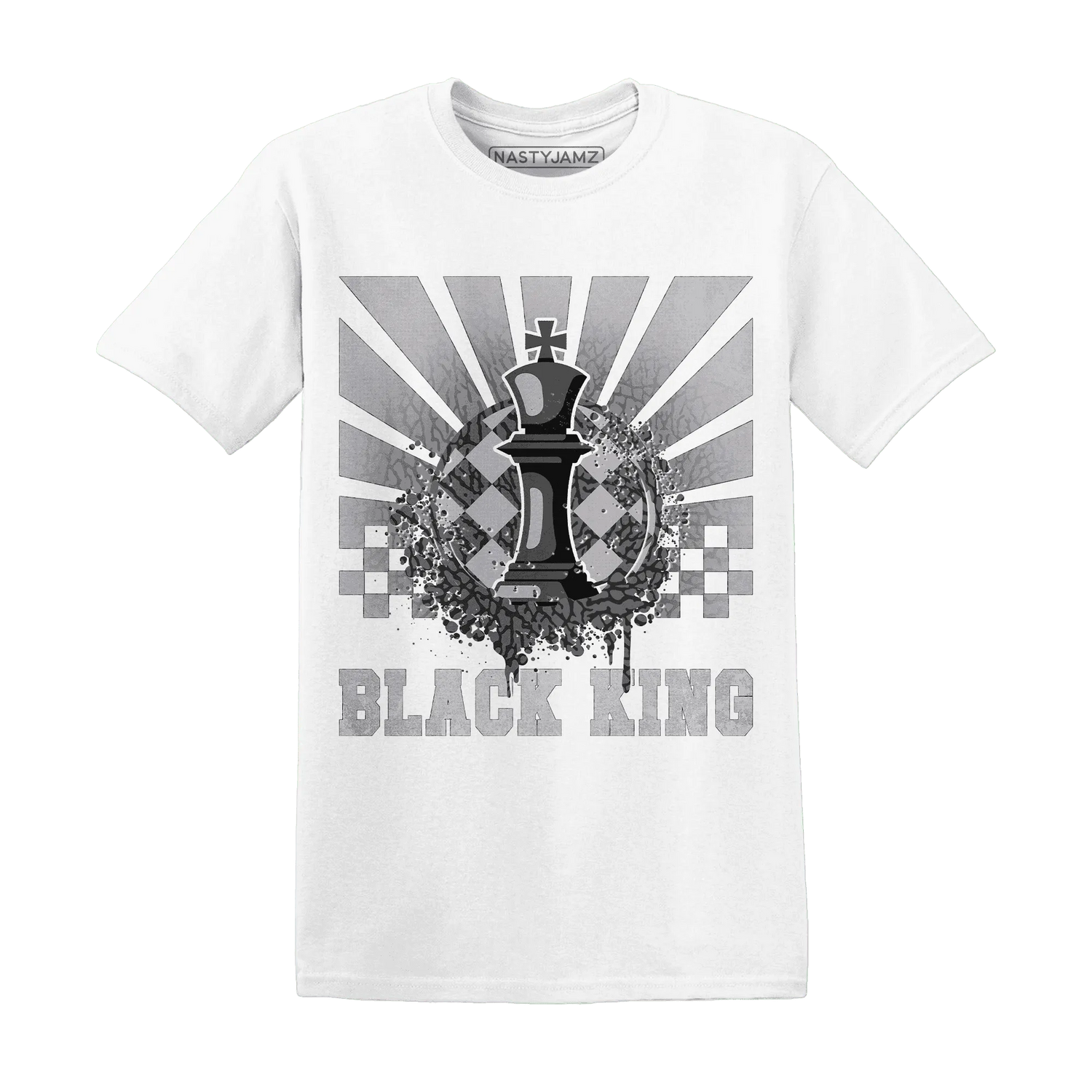 Cement-Grey-3s-T-Shirt-Match-Black-King-Collection