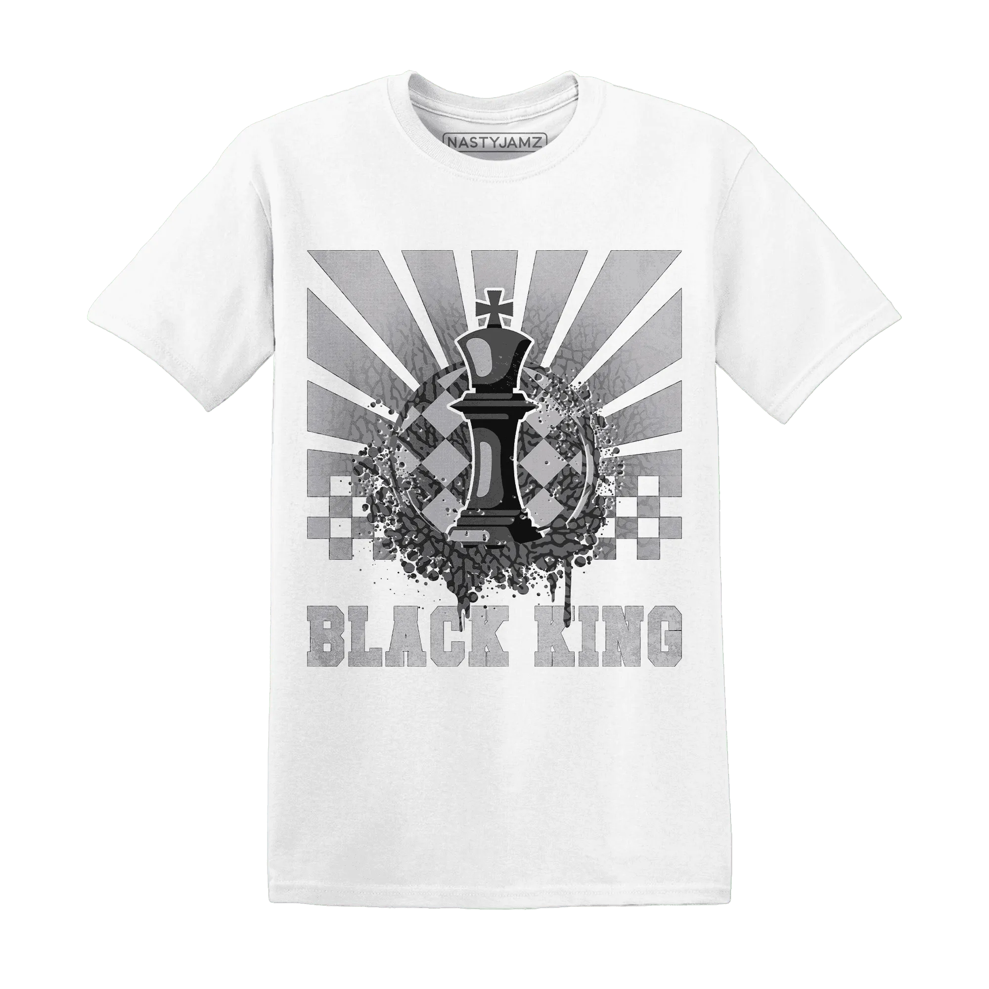 Cement-Grey-3s-T-Shirt-Match-Black-King-Collection
